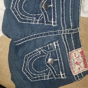 Dark blue true religion shorts